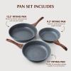 imageSENSARTE Nonstick Frying Pan Skillets Swiss Granite Coating Omelette Pans Healthy Cookware Chefs Pan Free of Intentionally Added PFOA 9511125 InchGray