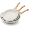 imageSENSARTE Nonstick Frying Pan Skillets Swiss Granite Coating Omelette Pans Healthy Cookware Chefs Pan Free of Intentionally Added PFOA 9511125 InchWhite