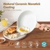 imageSENSARTE Nonstick Frying Pan Skillets Swiss Granite Coating Omelette Pans Healthy Cookware Chefs Pan Free of Intentionally Added PFOA 9511125 InchWhite