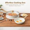 imageSENSARTE Nonstick Frying Pan Skillets Swiss Granite Coating Omelette Pans Healthy Cookware Chefs Pan Free of Intentionally Added PFOA 9511125 InchWhite
