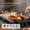 imageSENSARTE Nonstick Grill Pan for Stove Tops Versatile Griddle with Pour Spouts Square Big Cooking Surface Durable Skillet Indoor ampamp Outdoor Grilling PFOA Free 95 InchBlack
