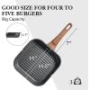 imageSENSARTE Nonstick Grill Pan for Stove Tops Versatile Griddle with Pour Spouts Square Big Cooking Surface Durable Skillet Indoor ampamp Outdoor Grilling PFOA Free 95 InchGray Granite