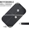 imageSENSARTE Nonstick Grill Pan for Stove Tops Versatile Griddle with Pour Spouts Square Big Cooking Surface Durable Skillet Indoor ampamp Outdoor Grilling PFOA Free 95 InchBlack