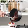 imageSENSARTE Nonstick Sauce Pan with Glass Lid Saucepan for Stove Top Healthy Nonstick Pot with Lid Small Soup Pan Milk Pan PFOA Free 15 Quart
