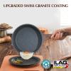 imageSENSARTE Nonstick Saucepan with Lid 15 Quarts Small Pot with Swiss Granite Coating Staycool Handle Multipurpose Handy Sauce Pot Small Kitchen Cooking Pot Induction Comptable PFOA FreeGray Granite