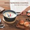 imageSENSARTE Nonstick Saucepan with Lid 15 Quarts Small Pot with Swiss Granite Coating Staycool Handle Multipurpose Handy Sauce Pot Small Kitchen Cooking Pot Induction Comptable PFOA FreeGray Granite