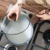 imageSENSARTE Nonstick Saucepan with Lid 15 Quarts Small Pot with Swiss Granite Coating Staycool Handle Multipurpose Handy Sauce Pot Small Kitchen Cooking Pot Induction Comptable PFOA FreeGray Granite