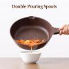 imageSENSARTE Nonstick Skillet Deep Frying Pan 101112inch Saute Pan with Lid Staycool Handle Healthy Stone Cookware Cooking Pan Induction Compatible 10Inch35QTToffee Brown