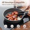 imageSENSARTE Nonstick Skillet Deep Frying Pan 101112inch Saute Pan with Lid Staycool Handle Healthy Stone Cookware Cooking Pan Induction Compatible 10Inch35QTClassic Granite