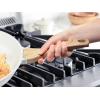 imageSENSARTE Nonstick Skillet Deep Frying Pan 101112inch Saute Pan with Lid Staycool Handle Healthy Stone Cookware Cooking Pan Induction Compatible 10Inch35QTWhite Ceramic