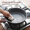 imageSENSARTE Nonstick Skillet Deep Frying Pan 101112inch Saute Pan with Lid Staycool Handle Healthy Stone Cookware Cooking Pan Induction Compatible 10Inch35QTClassic Granite