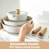 imageSENSARTE PASCA Ceramic Nonstick Pots and Pans Set 14pcs Healthy Cookware Set Nontoxic Induction Kitchen Cooking Set Dishwasher ampamp Oven Safe PFASPTFEPFOA Free