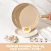 imageSENSARTE PASCA Ceramic Nonstick Pots and Pans Set 14pcs Healthy Cookware Set Nontoxic Induction Kitchen Cooking Set Dishwasher ampamp Oven Safe PFASPTFEPFOA Free