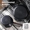 imageSENSARTE Pots and Pans Set Nonstick Cookware Set Kitchen Cooking Set Nonstick Dishwasher ampamp Oven Safe Induction Compatible Free of Intentionally Added PFOAPFOS 13pcs BlackNight Black