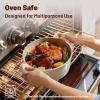 imageSENSARTE Pots and Pans Set Nonstick Cookware Set Kitchen Cooking Set Nonstick Dishwasher ampamp Oven Safe Induction Compatible Free of Intentionally Added PFOAPFOS 13pcs BlackCream Ceramic