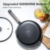 imageSENSARTE Pots and Pans Set Nonstick Cookware Set Kitchen Cooking Set Nonstick Dishwasher ampamp Oven Safe Induction Compatible Free of Intentionally Added PFOAPFOS 13pcs BlackNight Black