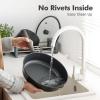 imageSENSARTE Pots and Pans Set Nonstick Cookware Set Kitchen Cooking Set Nonstick Dishwasher ampamp Oven Safe Induction Compatible Free of Intentionally Added PFOAPFOS 13pcs BlackNight Black