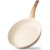 imageSENSARTE Ceramic Nonstick Frying Pan Small Skillet 8Inch Non Stick Omelette Pans Nontoxic Healthy Kitchen Cooking Chefs Pan Free of Intentionally Added PFOAPFASPTFE Induction Compatible TaupeCeramic Taupe