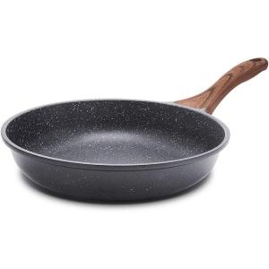imageSENSARTE 125 Inch Nonstick Frying Pan Skillet Swiss Granite Coating Omelette Pan Healthy Stone Cookware PFOA FreeGray