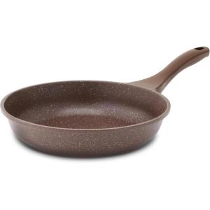 imageSENSARTE 125 Inch Nonstick Frying Pan Skillet Swiss Granite Coating Omelette Pan Healthy Stone Cookware PFOA FreeToffee Brown