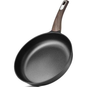 imageSENSARTE Ceramic Nonstick Frying Pan Small Skillet 8Inch Non Stick Omelette Pans Nontoxic Healthy Kitchen Cooking Chefs Pan Free of Intentionally Added PFOAPFASPTFE Induction Compatible TaupeDark Black