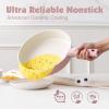 imageSENSARTE 24 Piece Pots and Pans Set Nonstick Detachable Handle Cookware Induction Kitchen Cookware Set with Removable Handle Healthy Non Stick for RV Dishwasher  Oven Safe WhitePink