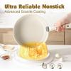 imageSENSARTE 24 Piece Pots and Pans Set Nonstick Detachable Handle Cookware Induction Kitchen Cookware Set with Removable Handle Healthy Non Stick for RV Dishwasher  Oven Safe WhiteWhite