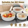 imageSENSARTE 24 Piece Pots and Pans Set Nonstick Detachable Handle Cookware Induction Kitchen Cookware Set with Removable Handle Healthy Non Stick for RV Dishwasher  Oven Safe WhiteWhite