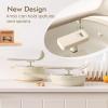 imageSENSARTE Ceramic Cookware Set Nontoxic 14 Pcs Nonstick Pots and Pans Set Dishwasher Safe Induction Cookware Healthy Kitchen Cooking Set PFOAPFASPTFE FreeVelvet White