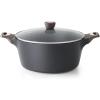 imageSENSARTE Nonstick Stock Pot with Lid 26456685 QT Soup Pot Casserole Pot Healthy Pasta Pot Large Deep Cooking Pot Big Sauce Pot Stew Pot Induction Compatible PFOA PFOS APEO Free BlackClassic Black