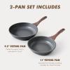 imageSENSARTE Nonstick Frying Pan Skillets Swiss Granite Coating Omelette Pans Healthy Cookware Chefs Pan Free of Intentionally Added PFOA 89511 InchGray