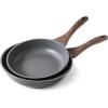 imageSENSARTE Nonstick Frying Pan Skillets Swiss Granite Coating Omelette Pans Healthy Cookware Chefs Pan Free of Intentionally Added PFOA 89511 InchGray