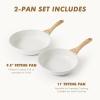 imageSENSARTE Nonstick Frying Pan Skillets Swiss Granite Coating Omelette Pans Healthy Cookware Chefs Pan Free of Intentionally Added PFOA 89511 InchWhite