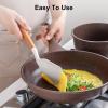 imageSENSARTE Kitchen Utensils 2Piece Silicone Cooking Utensils Silicone Spatula and Ladle with Wooden Handle White