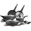 image:imageSENSARTE Ceramic Cookware Sets Pots and Pans Set Non stick 14 Piece Induction Cookware Non toxic Healthy Non Stick Kitchen Cooking Set with Frying Pans Set PFAS PTFE PFOA PFOS FreeClassic Black