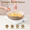 image:imageSENSARTE Ceramic Cookware Sets Pots and Pans Set Non stick 14 Piece Induction Cookware Non toxic Healthy Non Stick Kitchen Cooking Set with Frying Pans Set PFAS PTFE PFOA PFOS FreeTaupe
