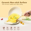image:imageSENSARTE Ceramic Cookware Sets Pots and Pans Set Non stick 14 Piece Induction Cookware Non toxic Healthy Non Stick Kitchen Cooking Set with Frying Pans Set PFAS PTFE PFOA PFOS FreeCeramic White