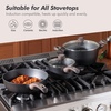 image:imageSENSARTE Ceramic Cookware Sets Pots and Pans Set Non stick 14 Piece Induction Cookware Non toxic Healthy Non Stick Kitchen Cooking Set with Frying Pans Set PFAS PTFE PFOA PFOS FreeClassic Black