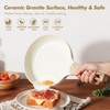 image:imageSENSARTE Ceramic Cookware Sets Pots and Pans Set Non stick 14 Piece Induction Cookware Non toxic Healthy Non Stick Kitchen Cooking Set with Frying Pans Set PFAS PTFE PFOA PFOS FreeCeramic White