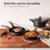 image:imageSENSARTE Ceramic Cookware Sets Pots and Pans Set Non stick 14 Piece Induction Cookware Non toxic Healthy Non Stick Kitchen Cooking Set with Frying Pans Set PFAS PTFE PFOA PFOS FreeClassic Black