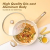 image:imageSENSARTE Ceramic Cookware Sets Pots and Pans Set Non stick 14 Piece Induction Cookware Non toxic Healthy Non Stick Kitchen Cooking Set with Frying Pans Set PFAS PTFE PFOA PFOS FreeCeramic White