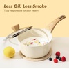 image:imageSENSARTE Ceramic Cookware Sets Pots and Pans Set Non stick 14 Piece Induction Cookware Non toxic Healthy Non Stick Kitchen Cooking Set with Frying Pans Set PFAS PTFE PFOA PFOS FreeCeramic White