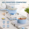image:imageSENSARTE Ceramic Nonstick Saucepan with Lid 15 Quarts Small Kitchen Cooking Pot with Stay Cool Handle Induction Compatible Ceramic Coating Free of Intentionally Added PTFEPFOAPFAS GreenGlacier Blue