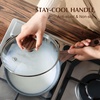 image:imageSENSARTE Ceramic Nonstick Saucepan with Lid 15 Quarts Small Kitchen Cooking Pot with Stay Cool Handle Induction Compatible Ceramic Coating Free of Intentionally Added PTFEPFOAPFAS GreenGray Granite