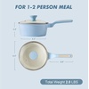 image:imageSENSARTE Ceramic Nonstick Saucepan with Lid 15 Quarts Small Kitchen Cooking Pot with Stay Cool Handle Induction Compatible Ceramic Coating Free of Intentionally Added PTFEPFOAPFAS GreenGlacier Blue