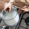 image:imageSENSARTE Ceramic Nonstick Saucepan with Lid 15 Quarts Small Kitchen Cooking Pot with Stay Cool Handle Induction Compatible Ceramic Coating Free of Intentionally Added PTFEPFOAPFAS GreenGray Granite