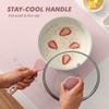 image:imageSENSARTE Ceramic Nonstick Saucepan with Lid 15 Quarts Small Kitchen Cooking Pot with Stay Cool Handle Induction Compatible Ceramic Coating Free of Intentionally Added PTFEPFOAPFAS GreenSakura Pink