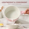 image:imageSENSARTE Ceramic Nonstick Saucepan with Lid 15 Quarts Small Kitchen Cooking Pot with Stay Cool Handle Induction Compatible Ceramic Coating Free of Intentionally Added PTFEPFOAPFAS GreenSakura Pink