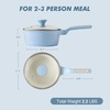 image:imageSENSARTE Ceramic Nonstick Saucepan with Lid 15 Quarts Small Kitchen Cooking Pot with Stay Cool Handle Induction Compatible Ceramic Coating Free of Intentionally Added PTFEPFOAPFAS GreenGlacier Blue