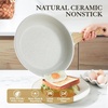 image:imageSENSARTE Nonstick Ceramic Frying Pan Skillet 8 Inch Omelet Pan Healthy Non Toxic Chef Pan Induction Egg Pan with Heat Resistant Handle Dishwasher Safe PFASFree GreenWhite